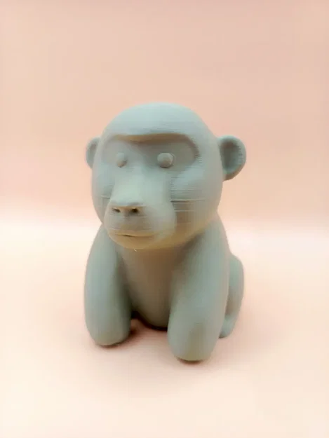 Tượng Baboon Chibi Mịn (Smooth Chibi Baboon Sculpture) - Image 3