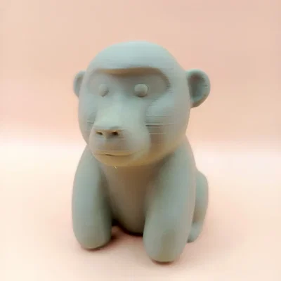 Tượng Baboon Chibi Mịn (Smooth Chibi Baboon Sculpture)
