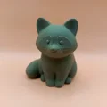 Tượng Chibi Gấu Mèo Mượt (Smooth Chibi Raccoon Sculpture) - Thumbnail 1