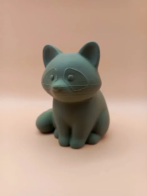 Tượng Chibi Gấu Mèo Mượt (Smooth Chibi Raccoon Sculpture) - Image 3
