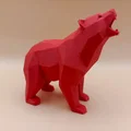 Tượng Gấu Gầm Low-Poly Hình Học (Geometric Roaring Bear Sculpture) - Thumbnail 3