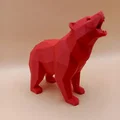 Tượng Gấu Gầm Low-Poly Hình Học (Geometric Roaring Bear Sculpture) - Thumbnail 4