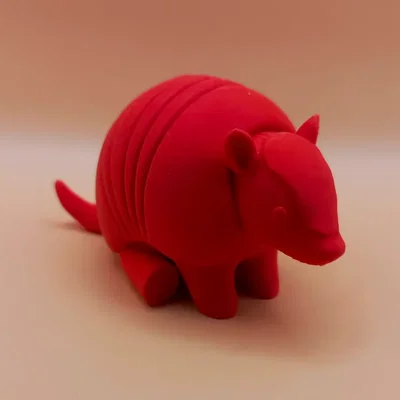 Tượng Armadillo Chibi Mịn Màu – Smooth Chibi Armadillo Sculpture