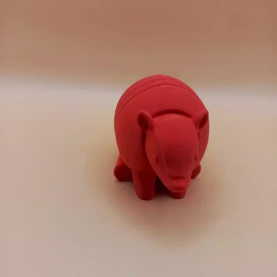 Tượng Armadillo Chibi Mịn Màu – Smooth Chibi Armadillo Sculpture