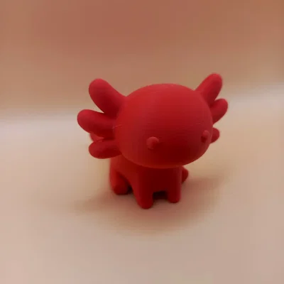 Tượng Chibi Axolotl Mịn Mà (Smooth Chibi Axolotl Sculpture)