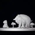 Mô hình Diorama Cô Bé Quàng Khăn Đỏ và Sói tinh xảo - Thumbnail 2
