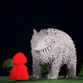 Mô hình Diorama Cô Bé Quàng Khăn Đỏ và Sói tinh xảo - Thumbnail 5