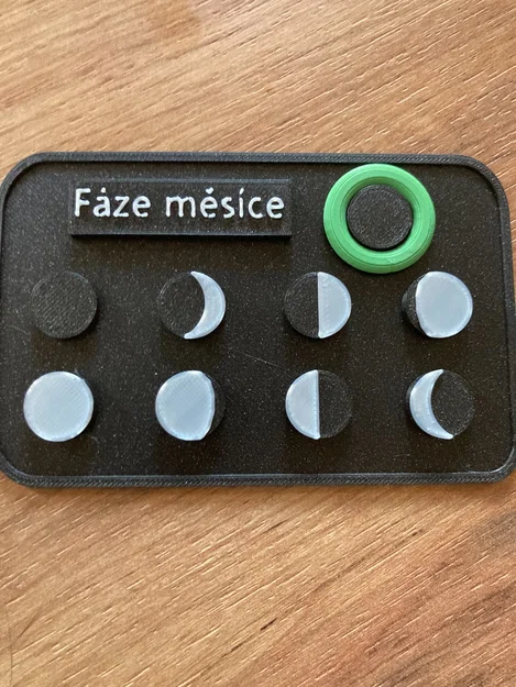 Bảng Pha Mặt Trăng (Moon Phases board / Fáze měsíce) - Image 1