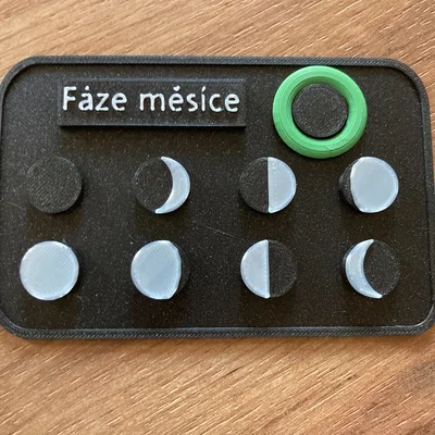Bảng Pha Mặt Trăng (Moon Phases board / Fáze měsíce)