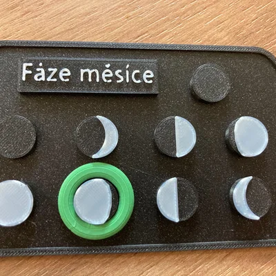 Bảng Pha Mặt Trăng (Moon Phases board / Fáze měsíce)