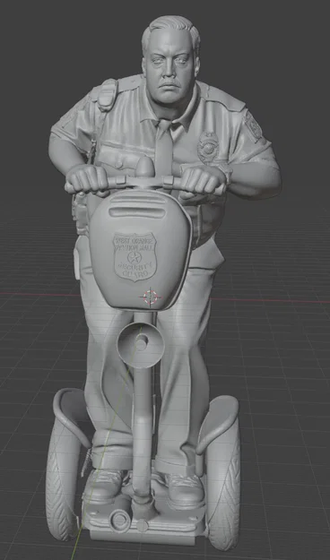 Mô hình 3D nhân vật Paul Blart trên xe Segway độc đáo - Image 1