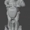 Mô hình 3D nhân vật Paul Blart trên xe Segway độc đáo - Thumbnail 1
