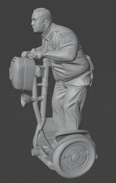 Mô hình 3D nhân vật Paul Blart trên xe Segway độc đáo - Image 3
