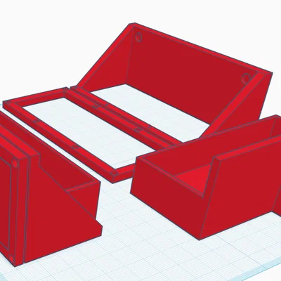 Mô hình máng ăn thông minh lắp đặt cho hộp nuôi gián (3D Printed)