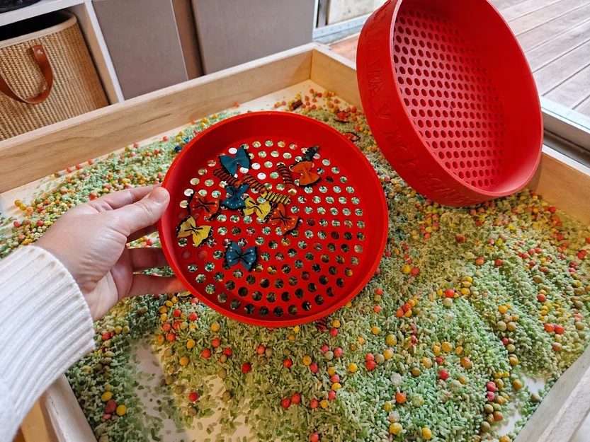 Bộ Rổ Sàng Sensory Xếp Chồng 3 Món (200mm) - Image 1