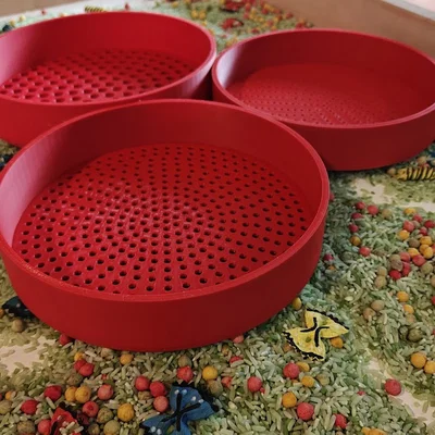 Bộ Rổ Sàng Sensory Xếp Chồng 3 Món (200mm)