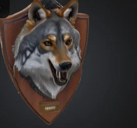 Mô hình đầu sói (wolf head) trang trí treo tường 3D - Image 1