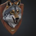 Mô hình đầu sói (wolf head) trang trí treo tường 3D - Thumbnail 1