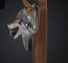 Mô hình đầu sói (wolf head) trang trí treo tường 3D - Image 3