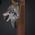 Mô hình đầu sói (wolf head) trang trí treo tường 3D - Thumbnail 3