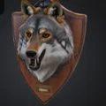 Mô hình đầu sói (wolf head) trang trí treo tường 3D - Thumbnail 4