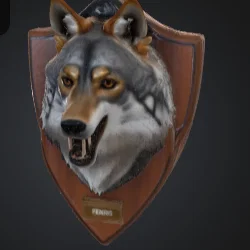 Mô hình đầu sói (wolf head) trang trí treo tường 3D