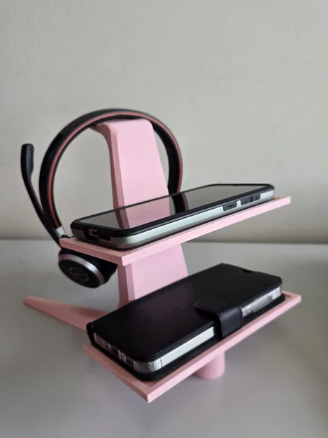 Giá treo headphone kèm chỗ để 2 smartphone - Image 1