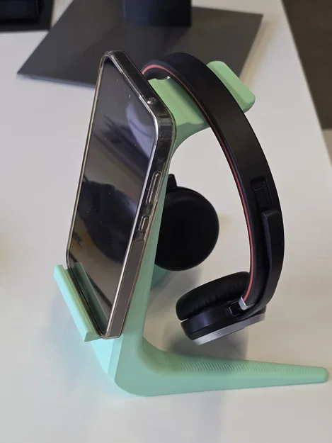 Giá đỡ tai nghe tích hợp kệ để điện thoại 3D tiện lợi - Image 1