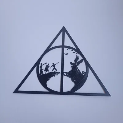 Mô hình treo tường Bảo bối Tử thần Harry Potter in 3D