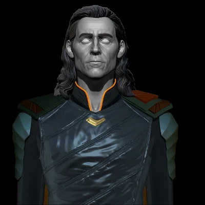 Mô hình 3D tượng bán thân Loki (Loki Bust) cho fan Marvel