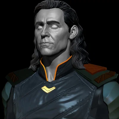 Mô hình 3D tượng bán thân Loki (Loki Bust) cho fan Marvel
