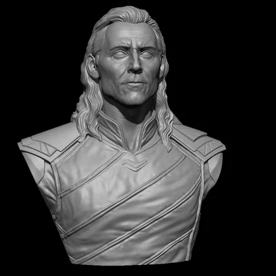 Mô hình 3D tượng bán thân Loki (Loki Bust) cho fan Marvel
