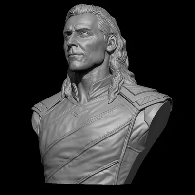 Mô hình 3D tượng bán thân Loki (Loki Bust) cho fan Marvel