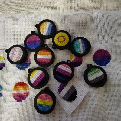 Khung móc khóa cho thêu chữ thập (Keychain frame for crossstitch)