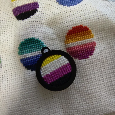 Khung móc khóa cho thêu chữ thập (Keychain frame for crossstitch)