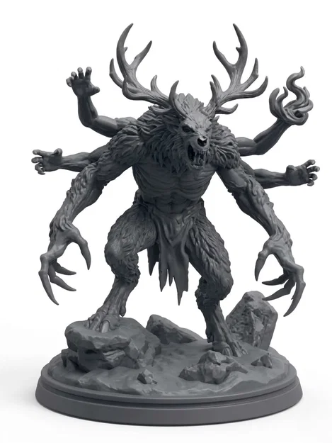 Mô hình tượng Wendigo 3D chi tiết cao cho người sưu tầm - Image 1