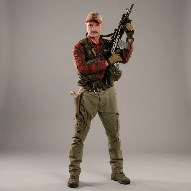 Mô hình 3D Burt Gummer từ phim Tremors (1990) - Sưu tầm cho fan - Image 1