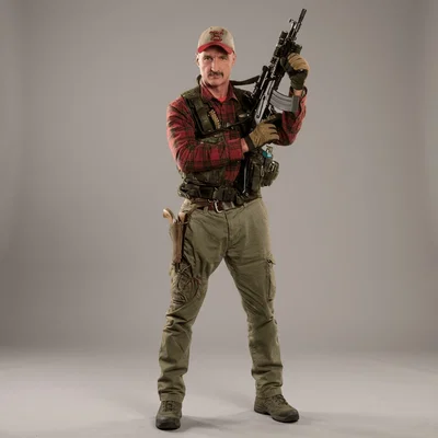 Mô hình 3D Burt Gummer từ phim Tremors (1990) - Sưu tầm cho fan