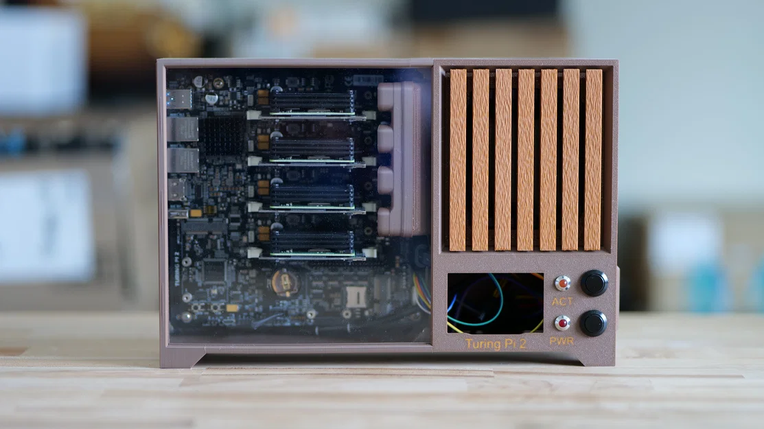 Vỏ máy cụm Raspberry Pi Turing Pi 2 (Turing Pi 2 Raspberry Pi Cluster Case) - Image 2