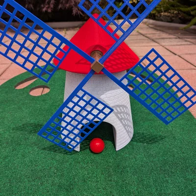 Cối Xay Gió Minigolf Chạy Motor (Functional) – Windmill Obstacle 20"