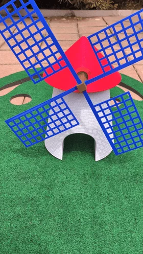 Cối Xay Gió Minigolf Chạy Motor (Functional) – Windmill Obstacle 20" - Image 2