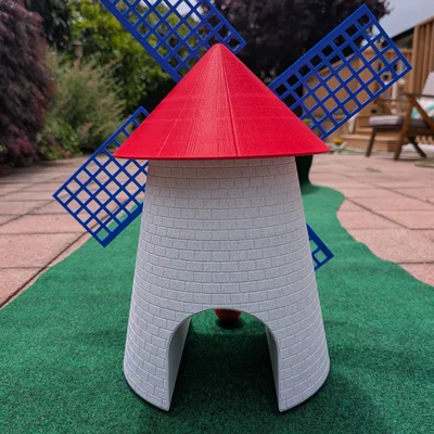 Cối Xay Gió Minigolf Chạy Motor (Functional) – Windmill Obstacle 20"