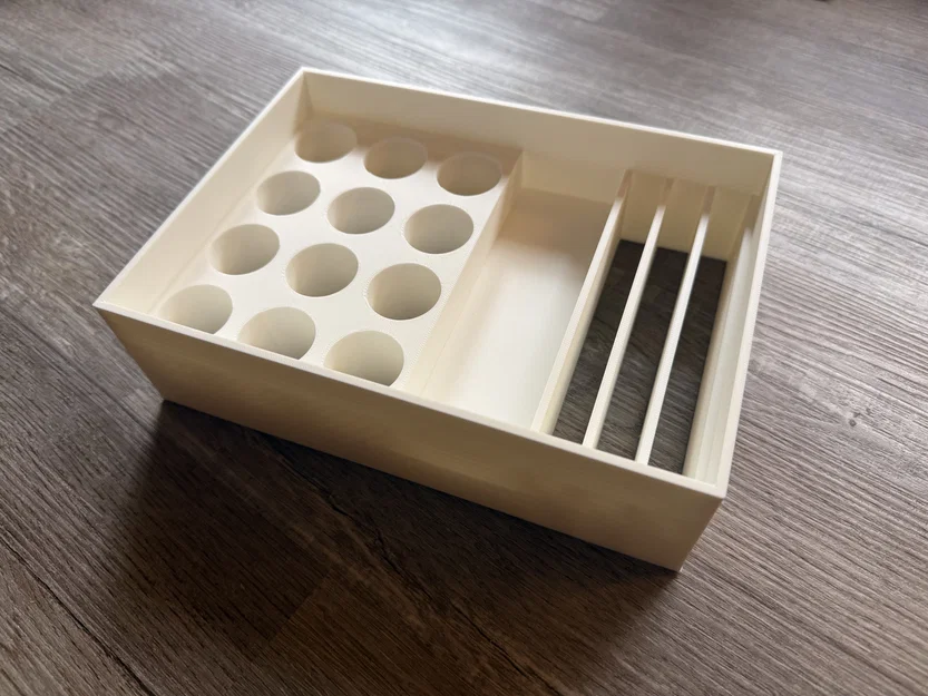 Khay organizer ngăn kéo lab thấp: lọ scintillation 20 mL, nhíp, hộp gel-pak - Image 1