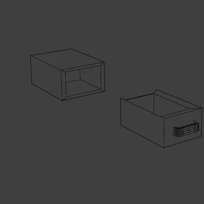 Ngăn kéo để bàn tối giản (Simplistic Drawer) - File in 3D tiện lợi