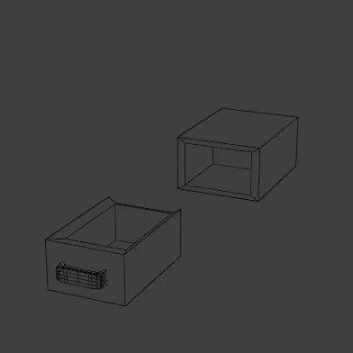 Ngăn kéo để bàn tối giản (Simplistic Drawer) - File in 3D tiện lợi