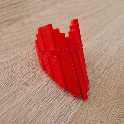 Trái tim Pixel linh hoạt (Pixelated flexi heart) in 3D độc đáo