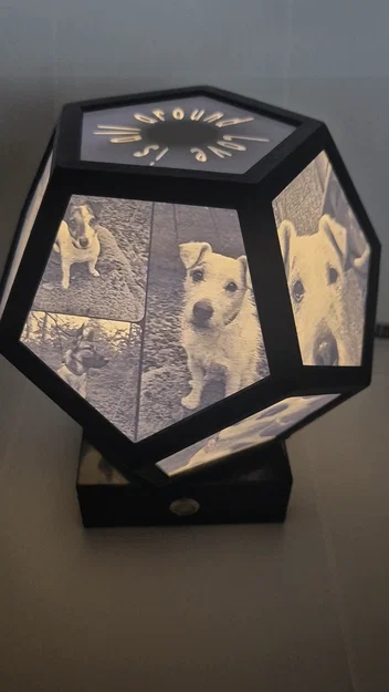 Đèn Lithophane ngũ giác xoay tự động - Image 1