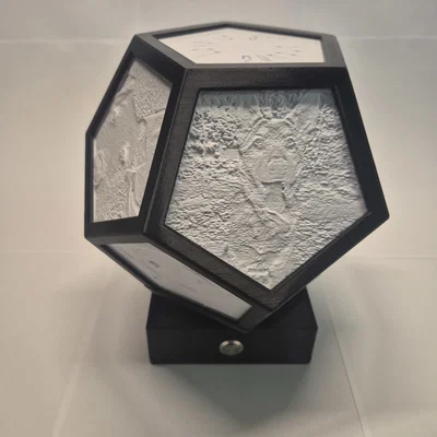 Đèn Lithophane ngũ giác xoay tự động