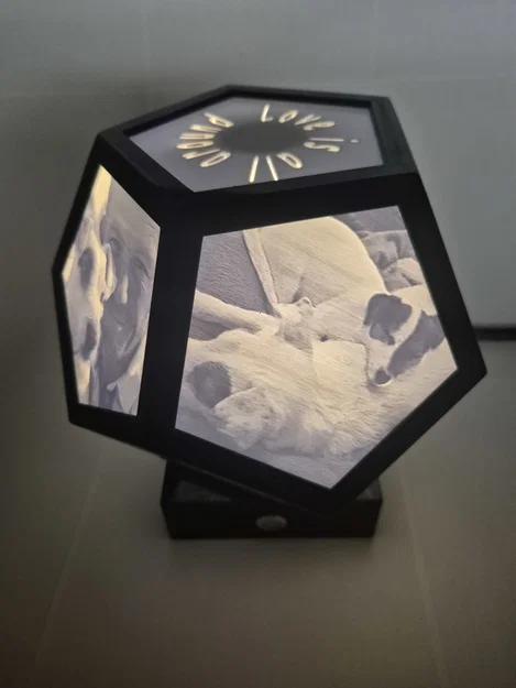 Đèn Lithophane ngũ giác xoay tự động - Image 3