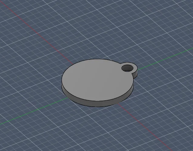 Mẫu móc khóa 3D tròn cơ bản dễ tùy chỉnh - File in STL miễn phí - Image 1